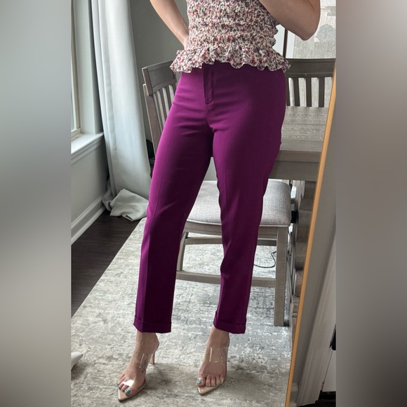 Deep Purple Women's Purple Dark Magenta Undertone Work Office Trouser Pants - Picture 1 of 16